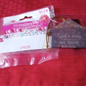 Set Of Best Friend Beaded Bracelets & Hanging Decor